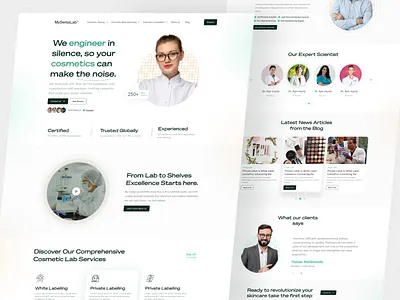MySwissLab - Landing page redesign cosmetics cosmetics manufacturering discover header header design hero design hero section homepage landing page manufacturing modern ui product design redesign ui ui design web web design webdesign website website design