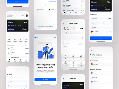 Fintech mobile application ahmed tamjid app banking banking app cards dashboard finance finances financial financial app fintech funds list mobile money transfer payments purple transactions ui design wallet