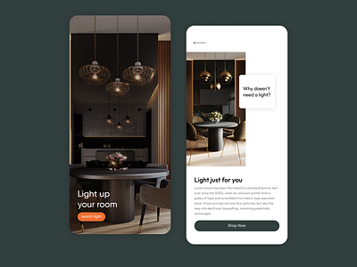 Lamp App UI appdesign creativeapp interactiondesign lampapp mobiledesign productdesign uiuxdesign userexperience userinterface visualdesign