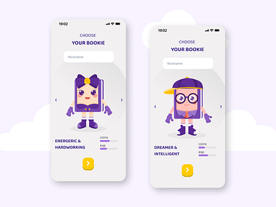 Lingood - Learning English App: Choose Character app branding character design design e learning english graphic design illustration logo ui uxui uxui design vector