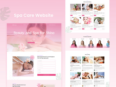 Spa Care Website Landing Page design landiing page ui landing page spa care spa care landing page spa care website spa center spa center landing page spa center website spa landing page ui ui design landing ui landing page ux website website ui website ui spa care