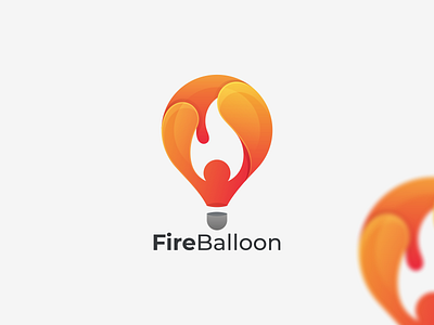 Fire Ballon balloon logo branding fire balloon coloring fire balloon graphic desig graphic design icon illustration logo vector