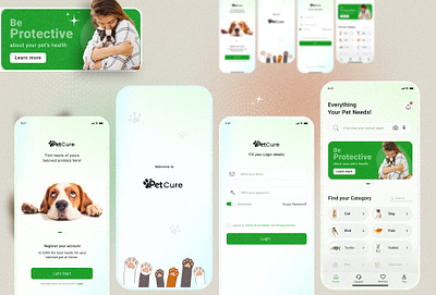 PetCure App for Animals lovers🐶 figma logo typography ui