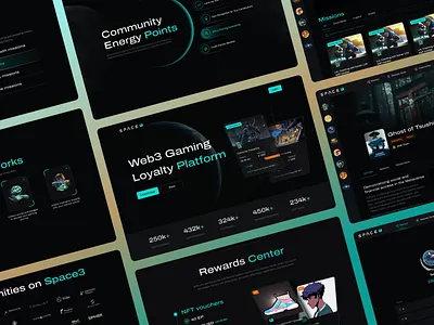 Exploration of a Web3 Gaming Community Platform dashboard game platform gaming illustration isometric logo nft ui design ux design web3 web3 landing page