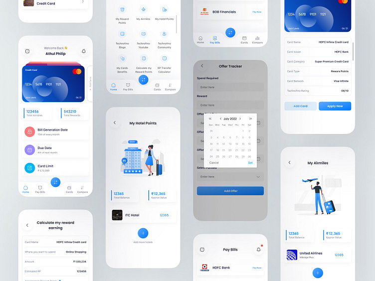 Credit Pedia App UI by Athul Philip on Dribbble