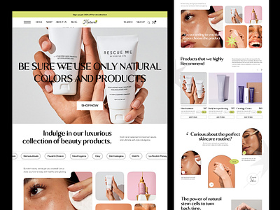 Beauty Product E-commerce Website app beauty product website cosmetics website junaki landing page oripio product page product page design skin care product uiux user experience user interface