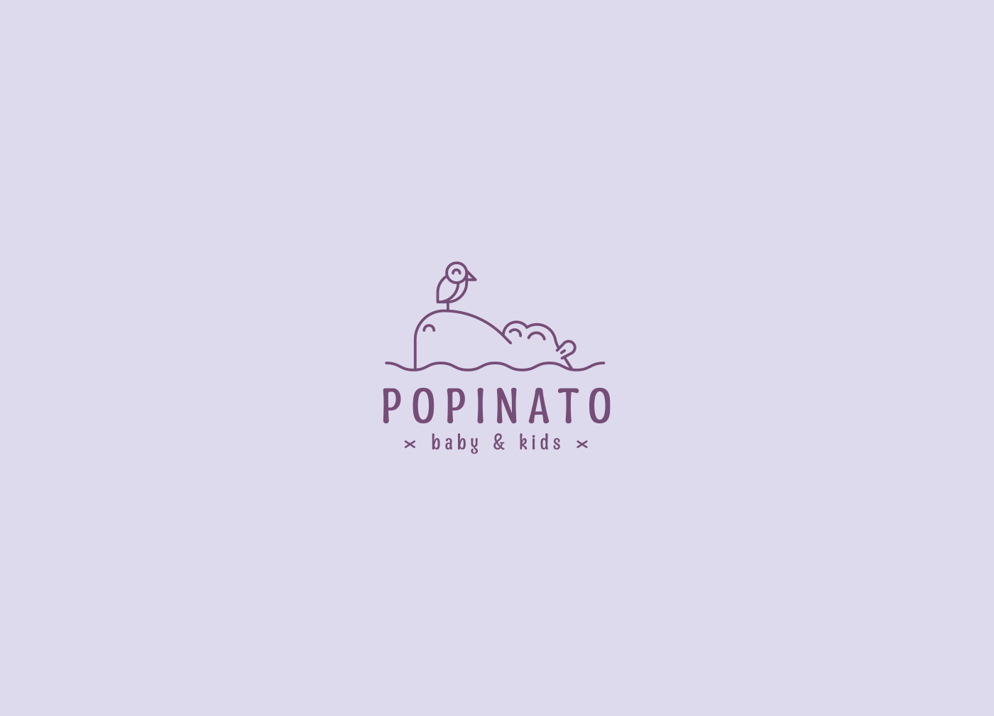 Popinato babybrand brand branding clothingbrand design graphic design illustration logo logodesign logotype monoline responsivelogo vector