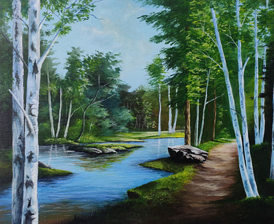 landscape acrylic painting