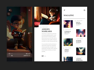 Article Reading App UI artappreciation artexplore artfulreads artisticinsights creative creativereads design graphic design ui uidesign ux