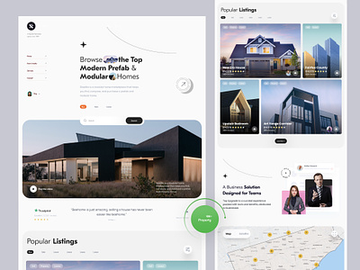 Exciting Real Estate Exploration v7 agent broker housing interface investment landing page layout minimal product design real estate real estate agency real estate design rental service trending typography ui ux visual web website