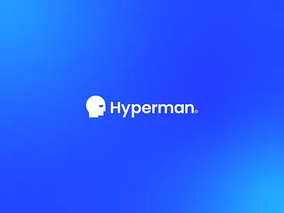 Hyperman - Biotech Startup | Logo Design biotech blue brand branding business gradient graphic design handcraft handcrafted iconic logo design logofolio logomark medical startup symbol tech timeless world class
