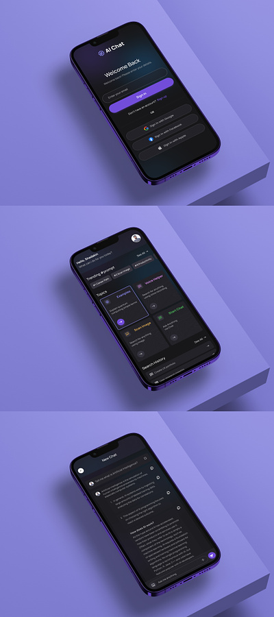 AI Personal Assistant App agency app branding design experience flat graphic design illustration interface landing logo minimal page real time updates ui user ux vector web website
