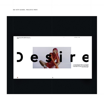 Website landing to showcase the Dua Lipa Desire project web design