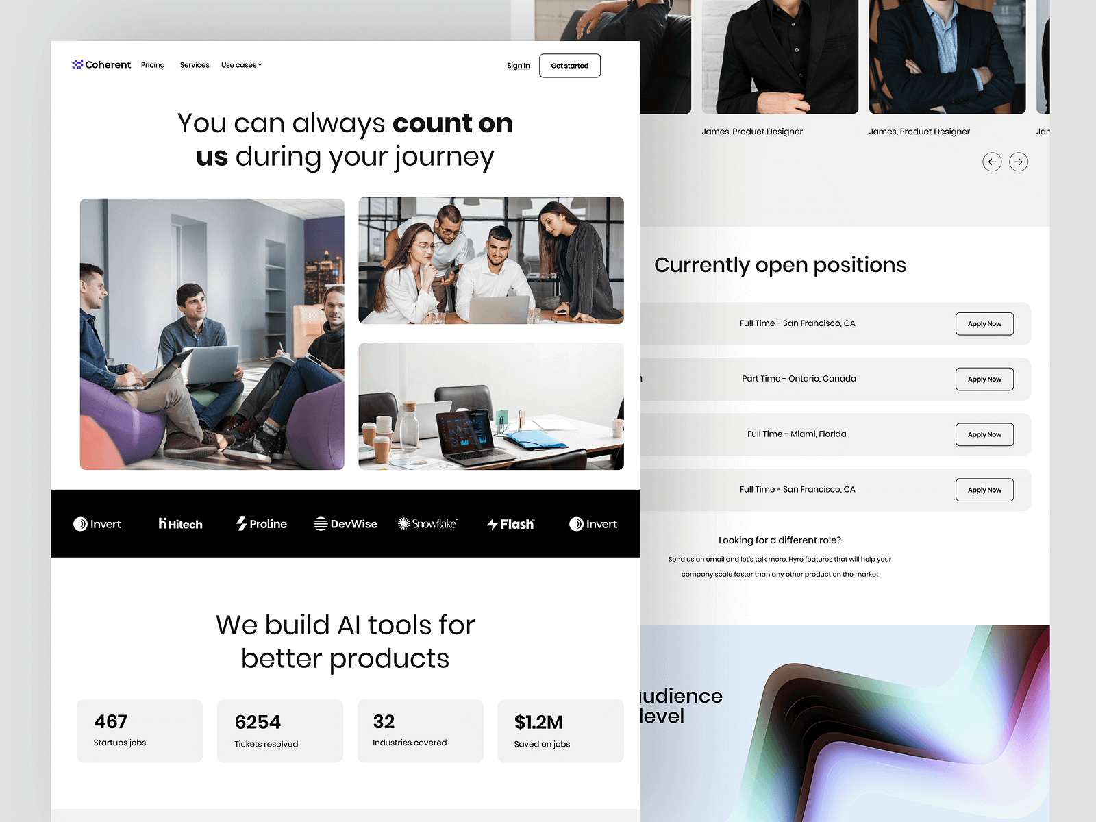Coherent Software Features Page Design by Emilian for DesignUp on Dribbble