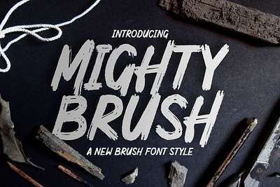 MIGHTY BRUSH Fonts app branding design graphic design illustration logo typography ui ux vector