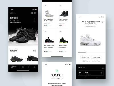 Jorden Shoe E-commerce App UI app appdesign design e commerce ecommerce shop ios app jorden nike nike shoe online shopping online store puma sale shoe shop shopping shopping shop ui uiux