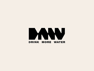 DMW logo acute black bold branding company creative design drink font graphic design illustration lettering logo logofolio logotype modern portfolio typography vector water