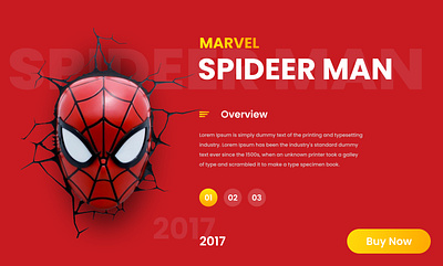 Marvel Hero Movie UI application comics design landing landing page marvel mobile app ui ux web webpage