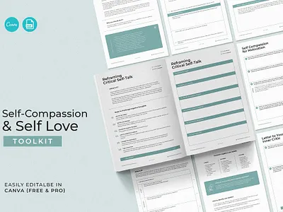 Self-Compassion & Self-Love Toolkit 3d app branding design graphic design illustration logo ui ux vector