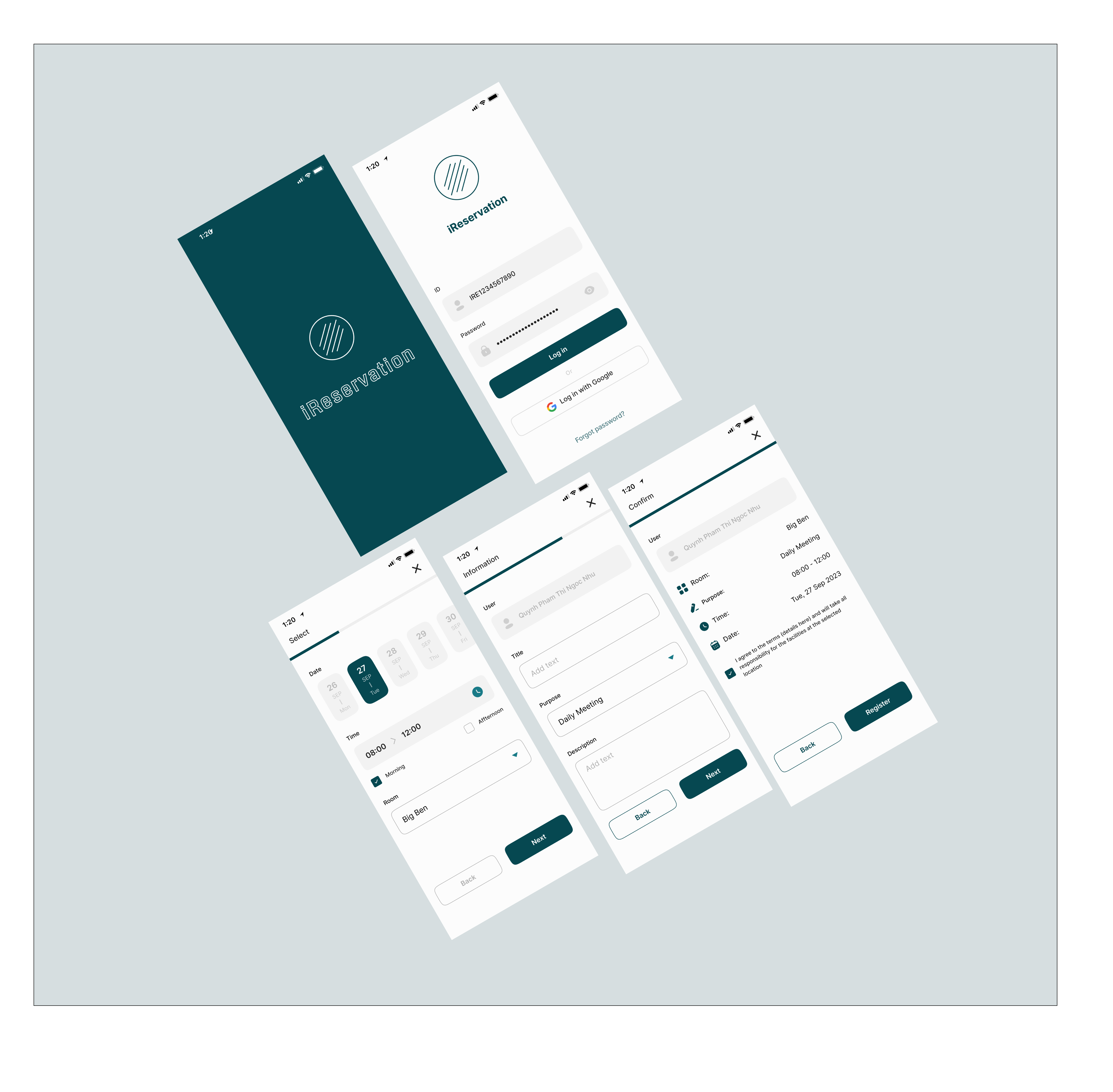 RESERVATION appmobile designer reservation uiux