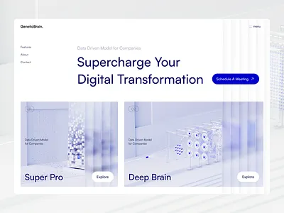 AI Data Driven Service Web Concept ai ai web design graphic design minimal modern web trend trending ui ui design website