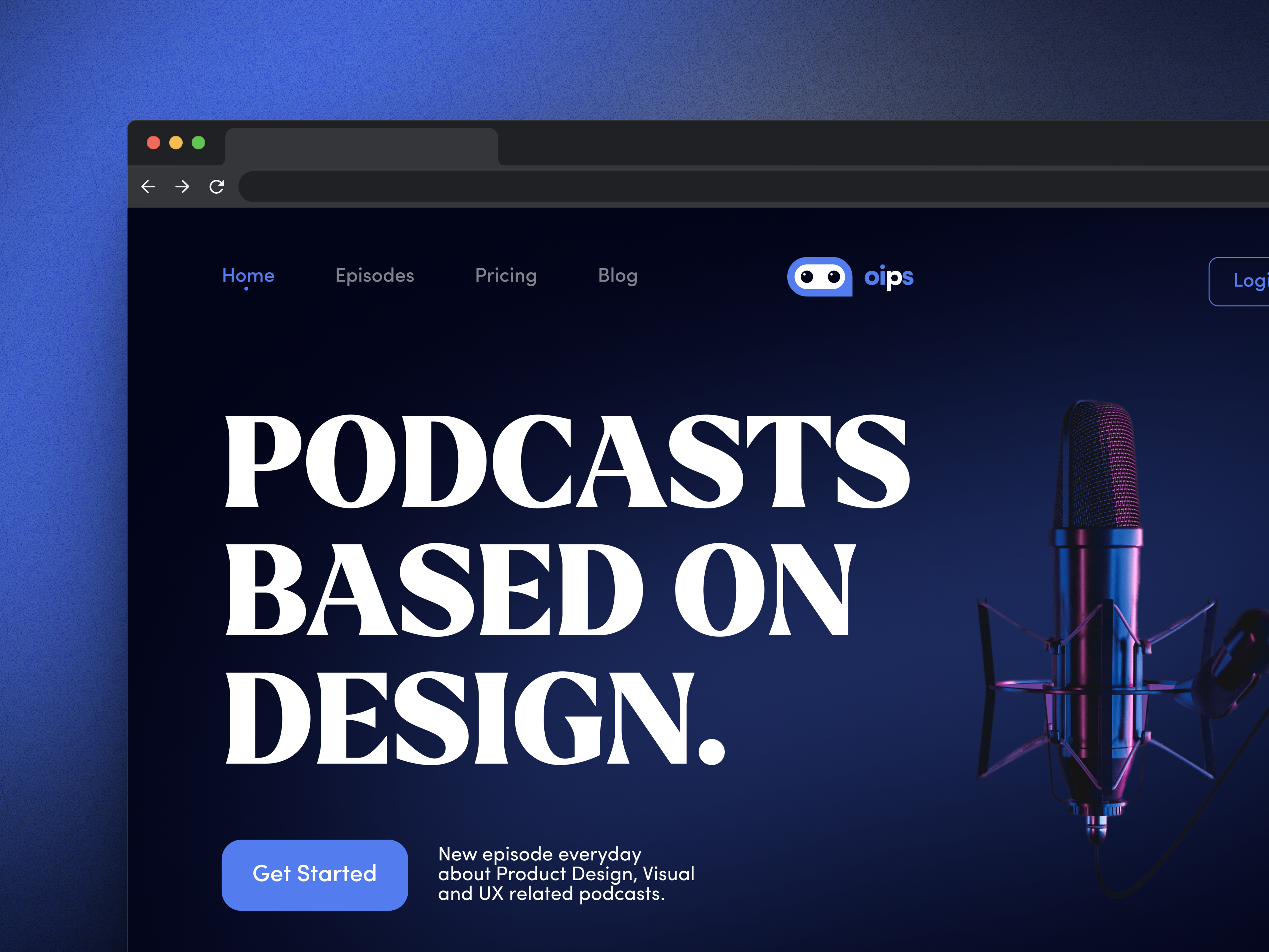 Podcast Website Landing Page Design design figma graphic design landing page po pocast podcast ui podcast uiux ui ui design uiux ux ux design website