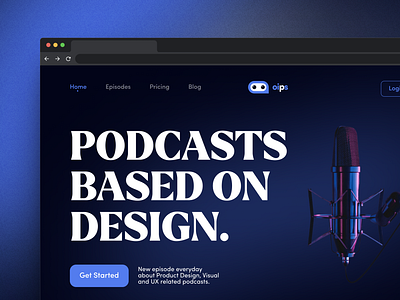 Podcast Website Landing Page Design design figma graphic design landing page po pocast podcast ui podcast uiux ui ui design uiux ux ux design website