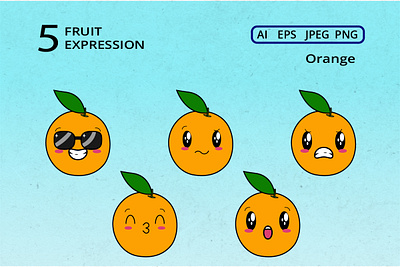 Fruit Expression -Orange #3 happy