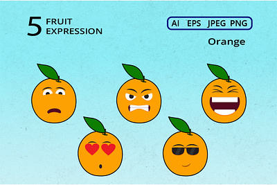 Fruit Expression -Orange #4 happy