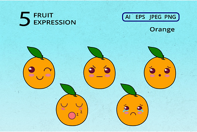 Fruit Expression -Orange #5 happy