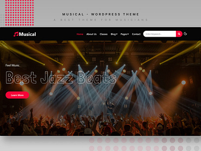 Musical a Responsive WordPress Theme design graphic design illustration logo template ui webdesign