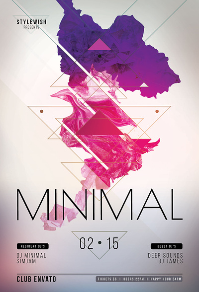 Minimal Poster Design abstract composition creative envato flyer flyer design graphic design minimal photoshop poster poster a day psd shapes wall art