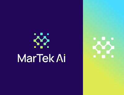 MarTek AI - Marketing Technology AI Platform Logo Design #1 abstract ai ai logo brand identity letter letter m logo logo design m marketing marketing logo modern tech tech logo technology