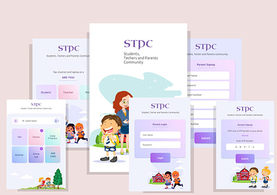 Teachers, Parents and Students Communication App design graphic design responsive ui ux
