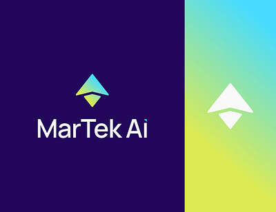 MarTek AI - Marketing Technology AI Platform Logo Design #2 abstract ai ai logo arrow brand identity logo logo design marketing marketing logo modern rocket tech tech logo