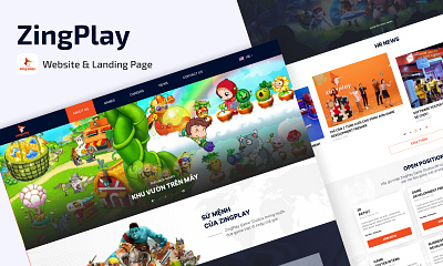 ZingPlay Website Concept branding corporation figma game landingpage mainsite ui ui design website
