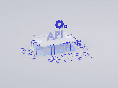 API Service 3d 3dmodeling api service blender branding design graphic design illustr illustration motion motion graphics
