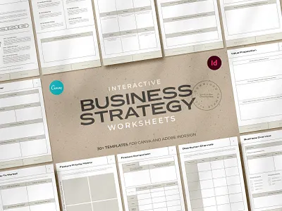 Interactive Business Strategy Sheets 3d app branding design graphic design illustration logo ui ux vector