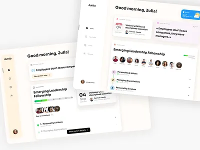 Dashboard Explorations berlin calendar clean conversational ui dashboard events minimal navigation progress weather webdesign widget
