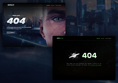 Error 404 Web Page Design 404 clean design error ui design