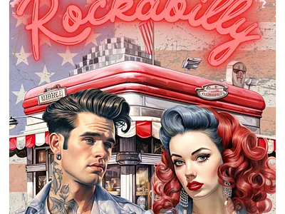 Rockabilly Diner 3 design diner illustration retro rockabilly