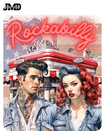 Rockabilly Diner 3 design diner illustration retro rockabilly