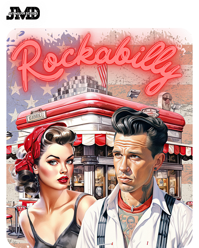 Rockabilly Diner 4 design diner illustration retro rockabilly