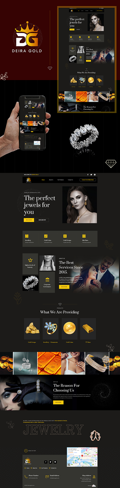 Jewellery website UI design jewelry prototyping responsive typography ui uiux webdesign webdeveloper website