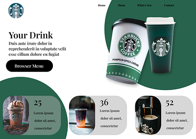 Landing Page - Starbucks design graphic design homepage homepageui landing page landingpage design starbucks page ui uiux uiux design user interface ux