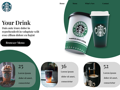 Landing Page - Starbucks design graphic design homepage homepageui landing page landingpage design starbucks page ui uiux uiux design user interface ux