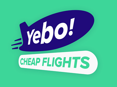 Logo Design | Yebo! Cheap Flights branding figma logo