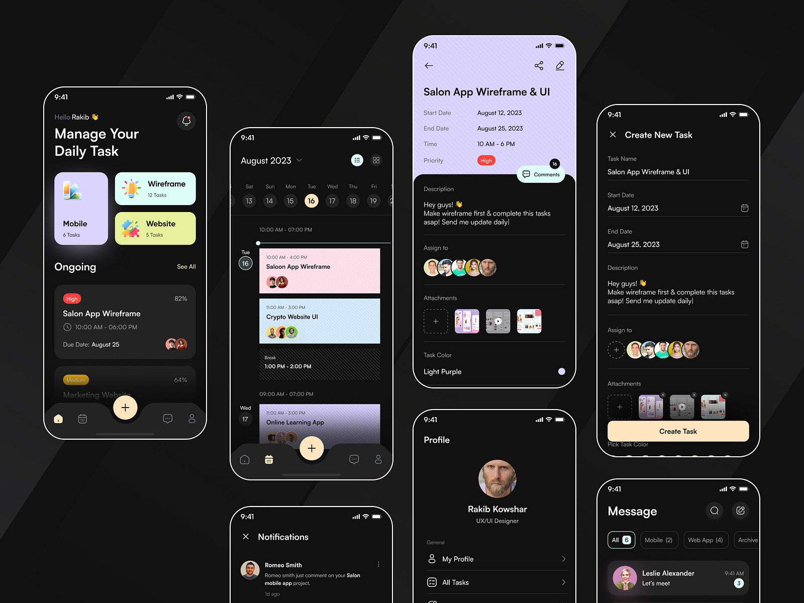 Task App UX/UI by Rakib Kowshar for Orizon: UI/UX Design Agency on Dribbble