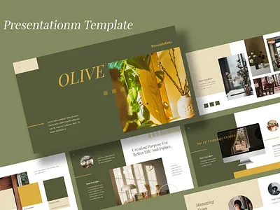 Olive - Minimalist Brand Powerpoint 3d animation app branding design graphic design illustration logo motion graphics ui ux vector