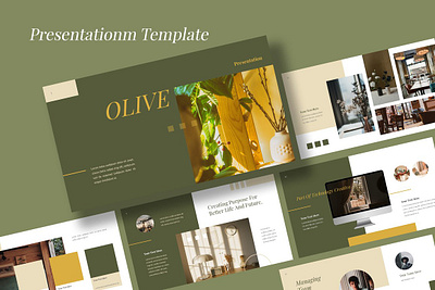 Olive - Minimalist Brand Powerpoint 3d animation app branding design graphic design illustration logo motion graphics ui ux vector